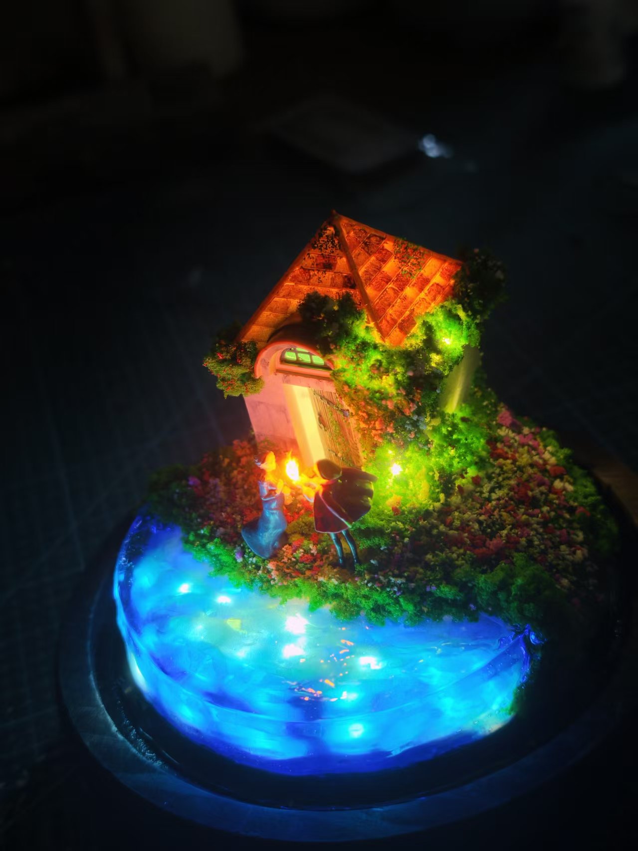 howl's moving castle-secret garden- Handcrafted miniature art collection | Unplanned Ink