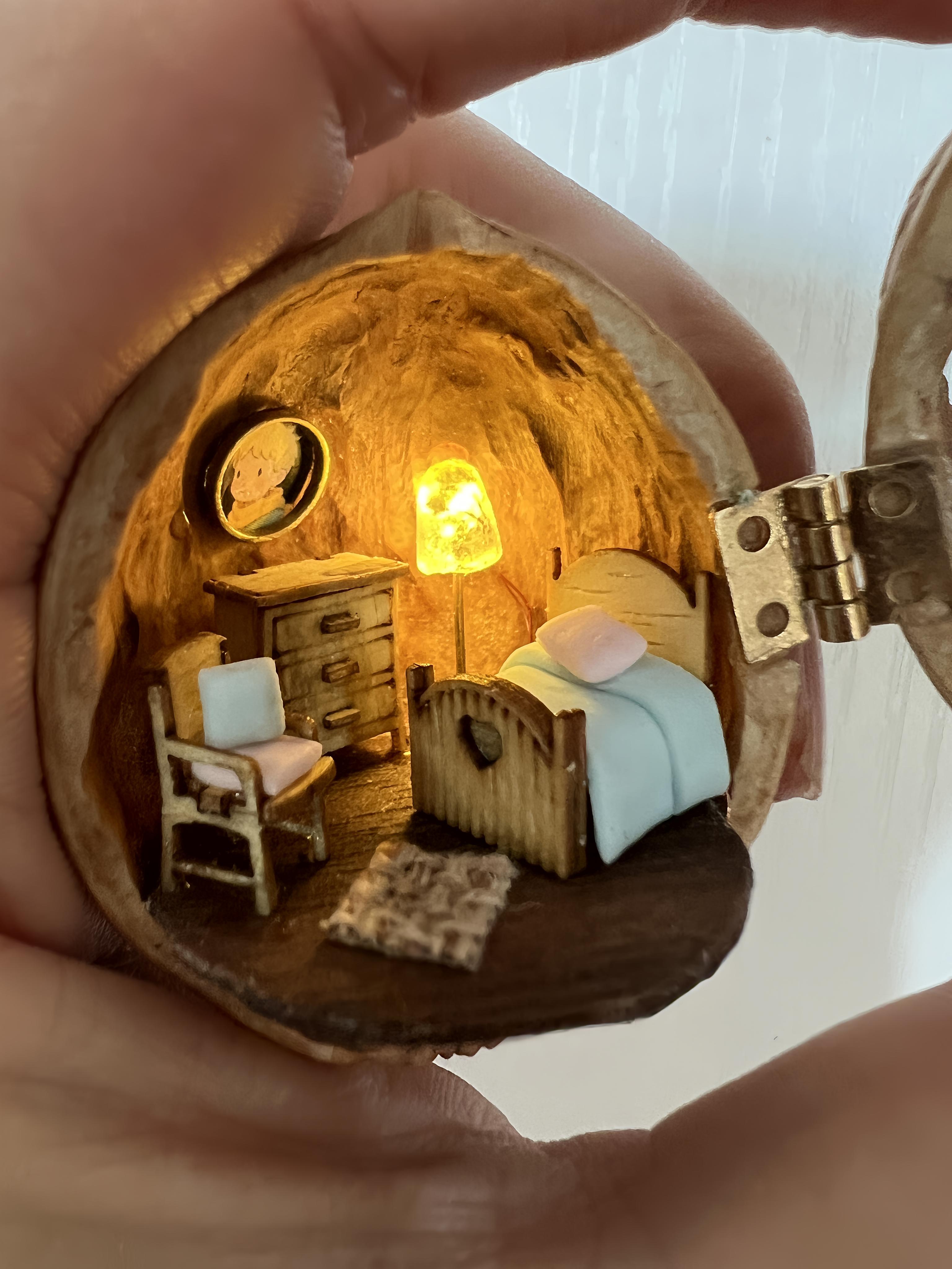Bedroom- Handcrafted miniature art collection | Unplanned Ink