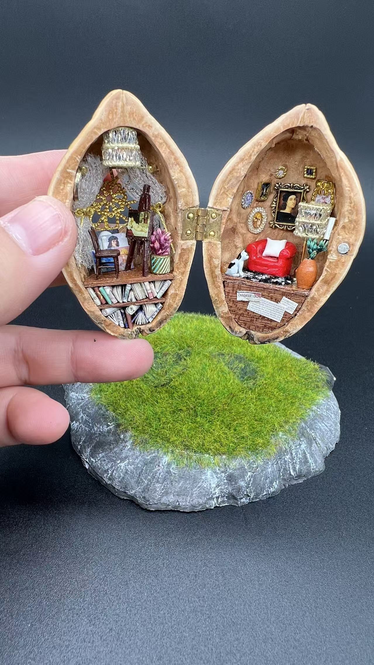 Reading room- Handcrafted miniature art collection | Unplanned Ink
